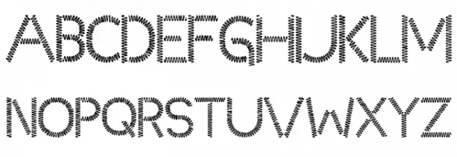 Slinked Шрифта ВЕРХНИЙ