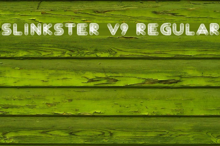 Slinkster v9 Regular Font examples