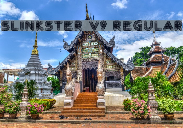 Slinkster v9 Regular Font examples