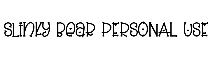 Slinky Bear PERSONAL USE  Frei Schriftart Herunterladen