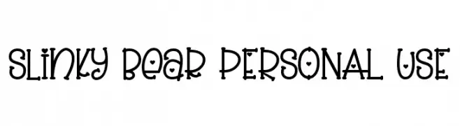 Slinky Bear PERSONAL USE  Free Fonts Download