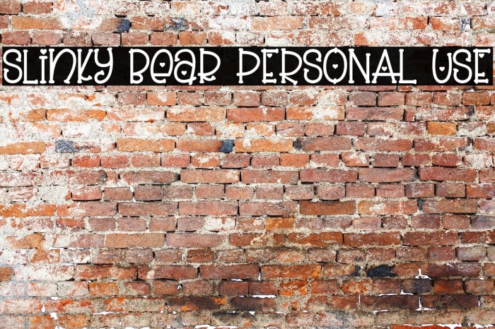 Slinky Bear PERSONAL USE Example 2