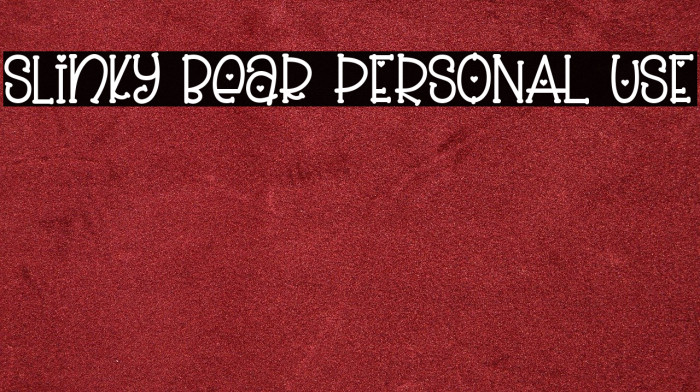 Slinky Bear PERSONAL USE Example 3