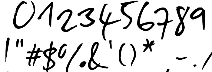 Slippery Dip Font OTHER CHARS