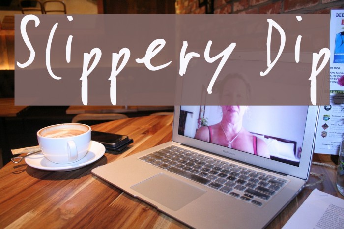 Slippery Dip Font examples