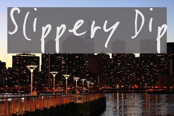Slippery Dip Font examples