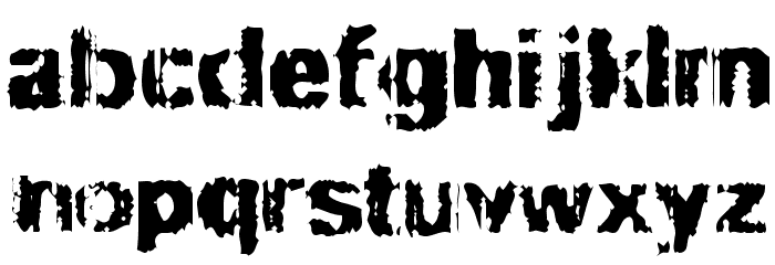 Slippy Font LOWERCASE