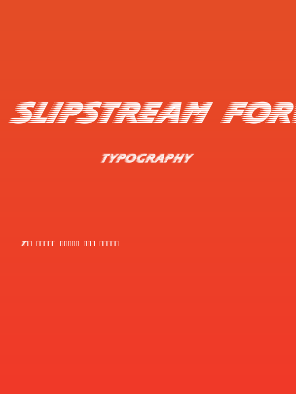Slipstream Forward Poster