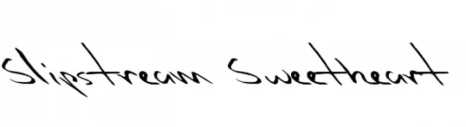Slipstream Sweetheart  フリーフォントのダウンロード