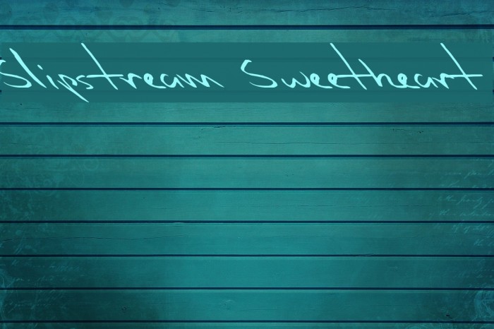 Slipstream Sweetheart Font examples