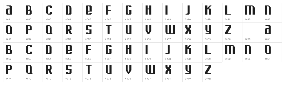 Slither Character Map