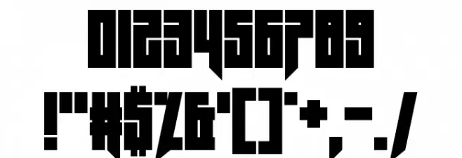 Slitter Font OTHER CHARS