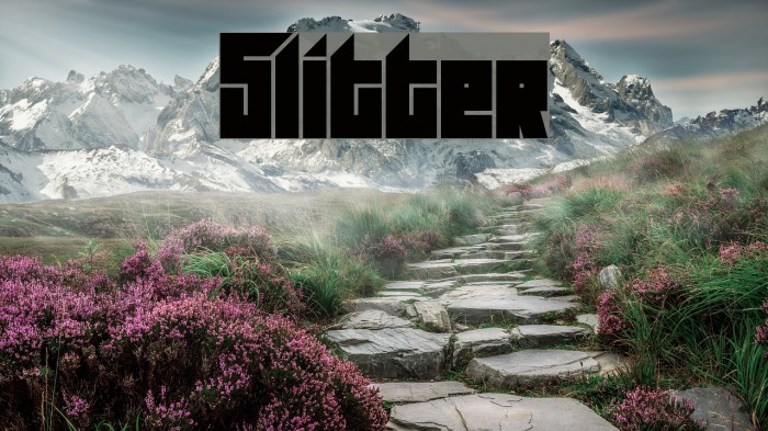 Slitter Шрифта examples