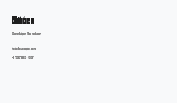 Slitter Business Card