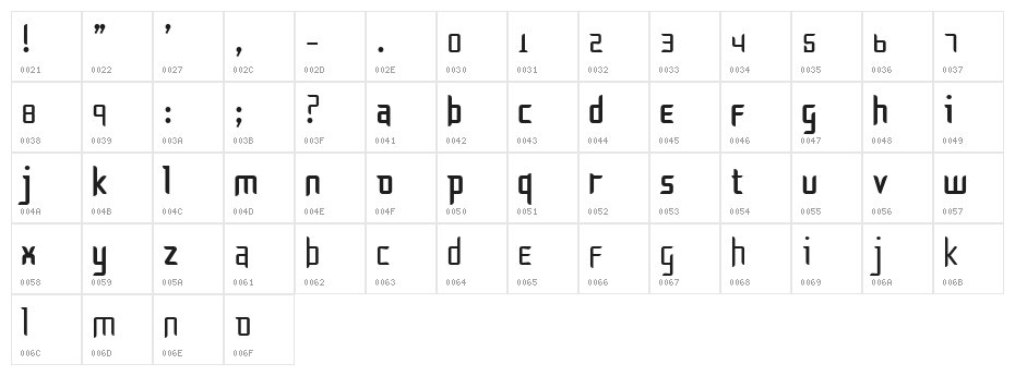 Sliver Character Map