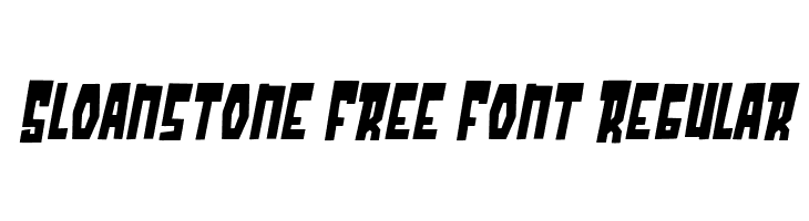 Sloanstone Free Font Regular  नि: शुल्क फ़ॉन्ट्स डाउनलोड