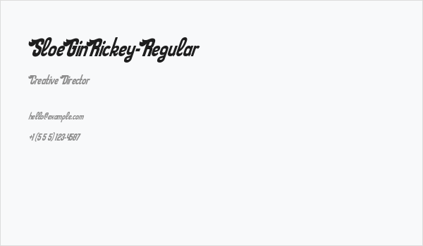 SloeGinRickey-Regular Business Card