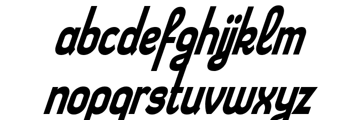 SloeGinRickey-Regular Font LOWERCASE