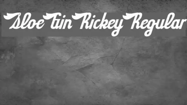 SloeGinRickey-Regular Font examples