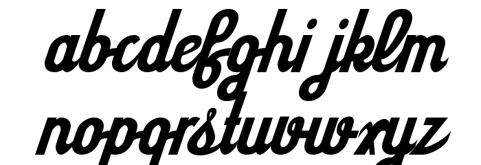 SloeGinRickey-Regular Font LOWERCASE