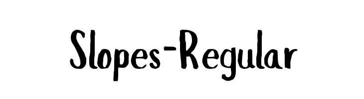 Slopes-Regular Font