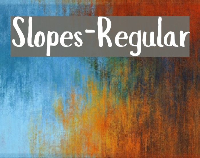 Slopes-Regular Font examples