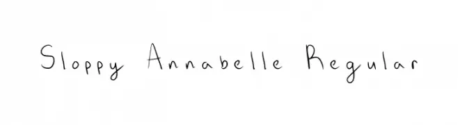 Sloppy Annabelle Regular  Frei Schriftart Herunterladen