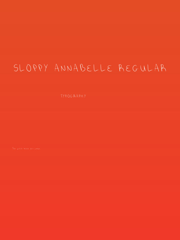 Sloppy Annabelle Regular Poster