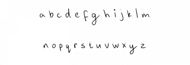 Sloppy Annabelle Regular Font LOWERCASE