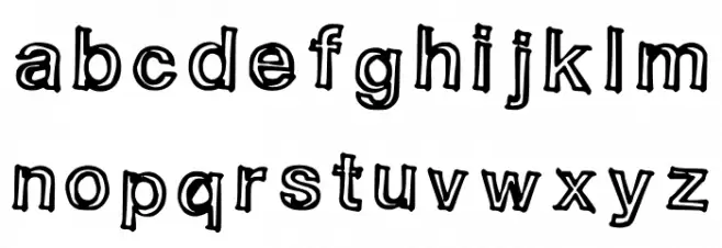 Sloppy Comic Font Litere mici