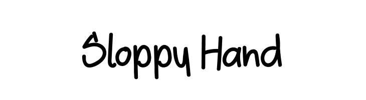 Sloppy Hand  Frei Schriftart Herunterladen