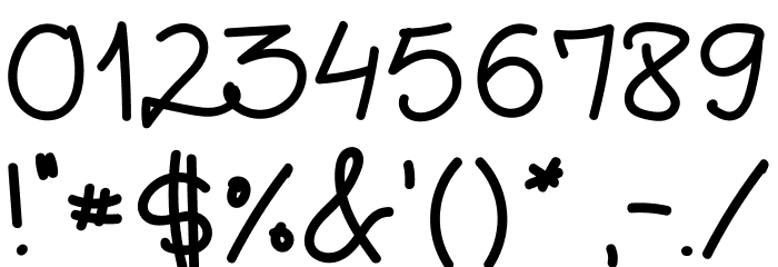 Sloppy Hand Font OTHER CHARS