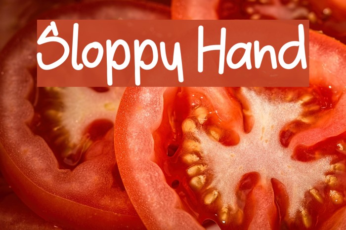 Sloppy Hand Font examples