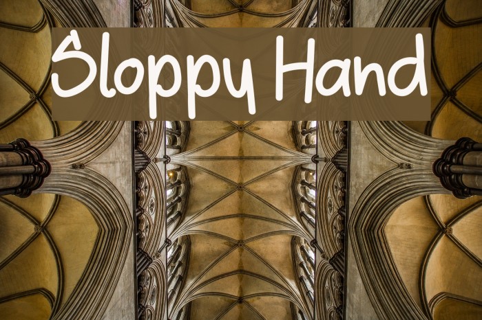 Sloppy Hand Font examples