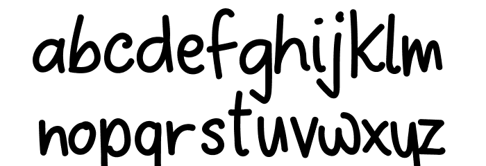 Sloppy Hand Font LOWERCASE