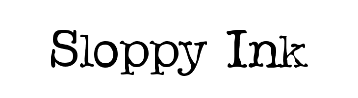 Sloppy Ink Font