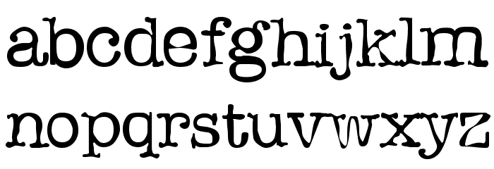 Sloppy Ink Font LOWERCASE