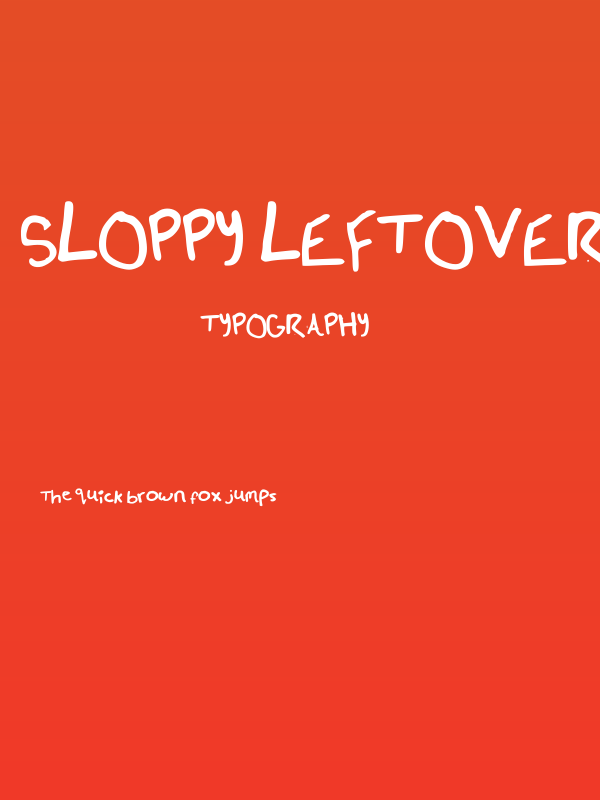 Sloppy LeftOvers Poster