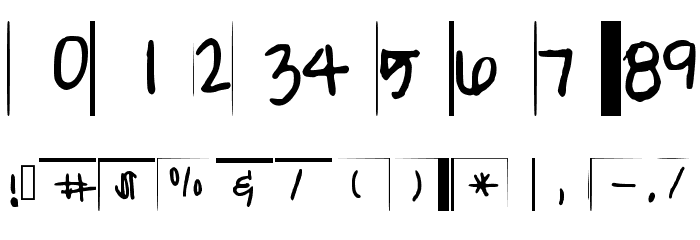 Sloppy Medium Font OTHER CHARS