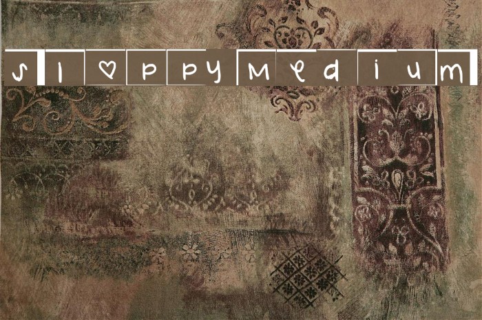 Sloppy Medium Font examples