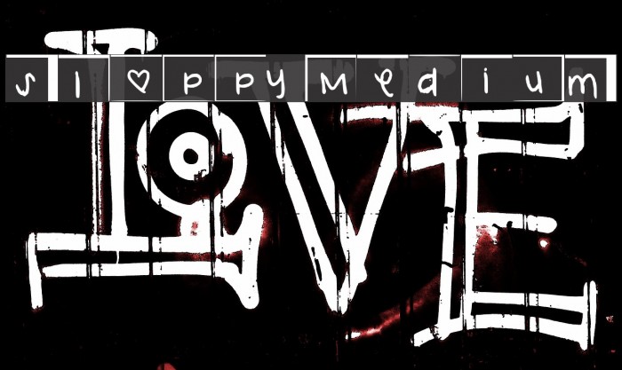 Sloppy Medium Font examples