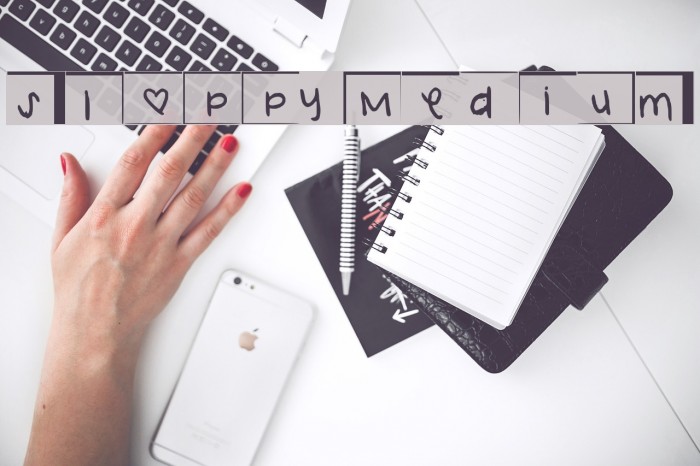 Sloppy Medium Font examples
