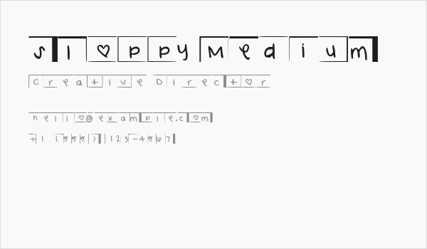 Sloppy Medium Business Card