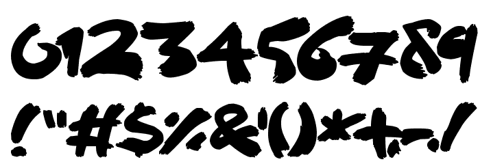Sloppy Paint Font OTHER CHARS