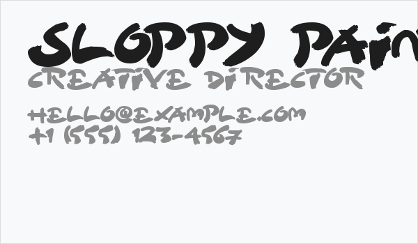 Sloppy Paint Business Card