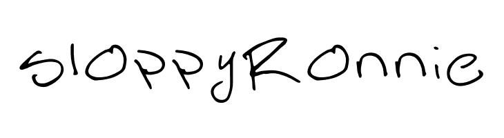 Sloppy Ronnie フリーフォントのダウンロード