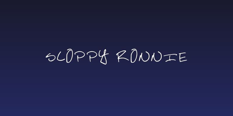 Sloppy Ronnie Social Header