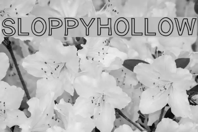 SloppyHollow Font examples