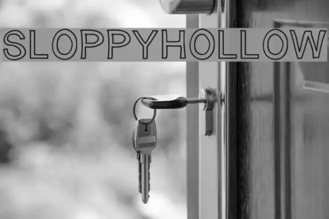 SloppyHollow Font examples