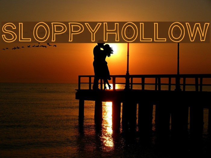 SloppyHollow Font examples